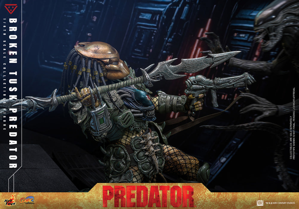 Hot Toys Comics Masterpiece Series: Aliens vs Predator - Broken Tusk Predator Escala 1/6