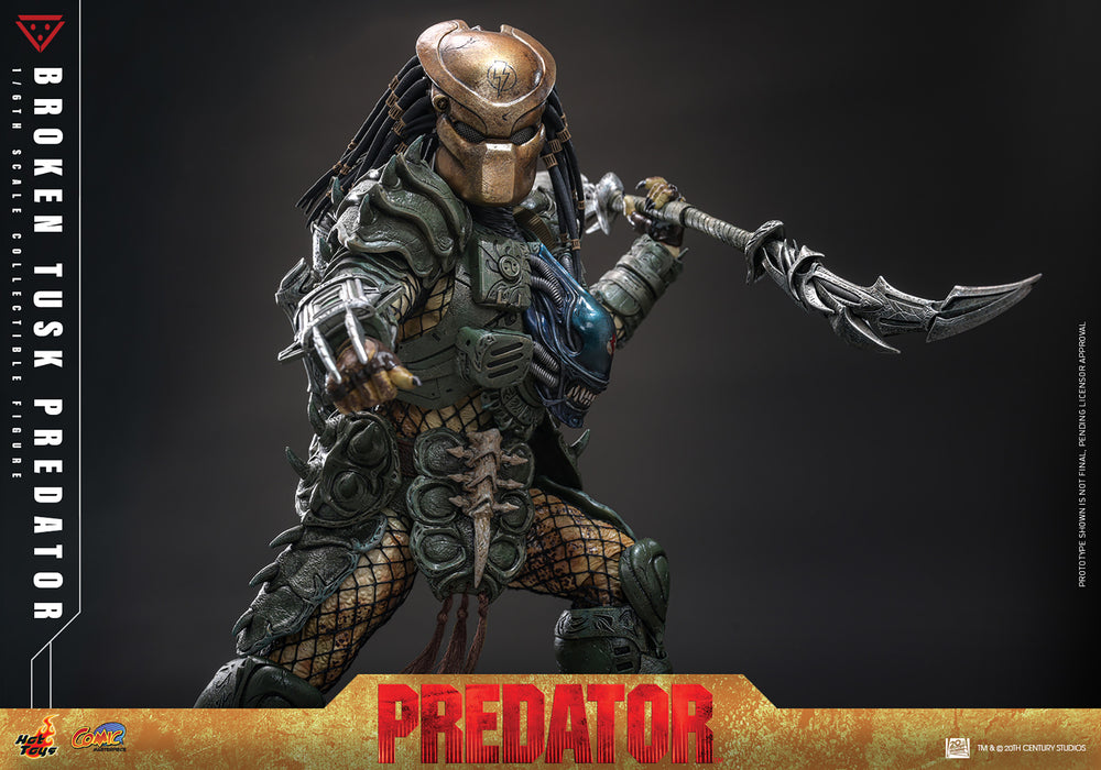 Hot Toys Comics Masterpiece Series: Aliens vs Predator - Broken Tusk Predator Escala 1/6