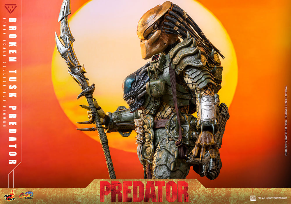 Hot Toys Comics Masterpiece Series: Aliens vs Predator - Broken Tusk Predator Escala 1/6