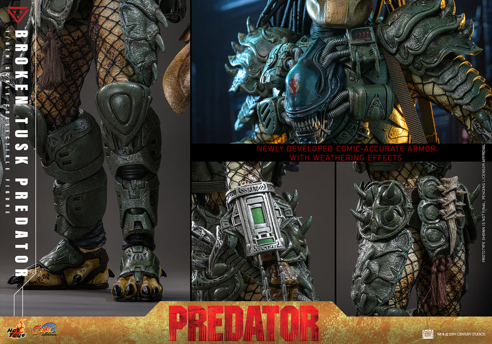 Hot Toys Comics Masterpiece Series: Aliens vs Predator - Broken Tusk Predator Escala 1/6