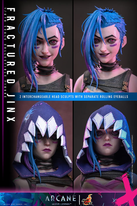 Hot Toys Video Games Masterpiece Series: Arcane League Of Legends - Fractured Jinx Escala 1/6