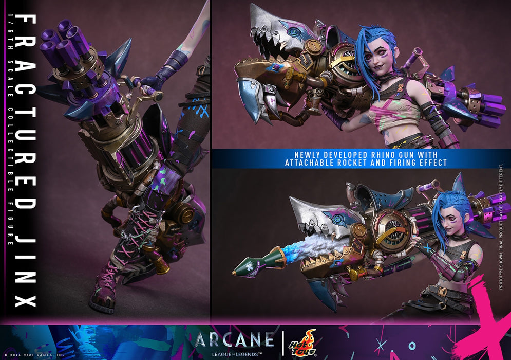 Hot Toys Video Games Masterpiece Series: Arcane League Of Legends - Fractured Jinx Escala 1/6