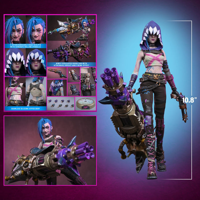 Hot Toys Video Games Masterpiece Series: Arcane League Of Legends - Fractured Jinx Escala 1/6