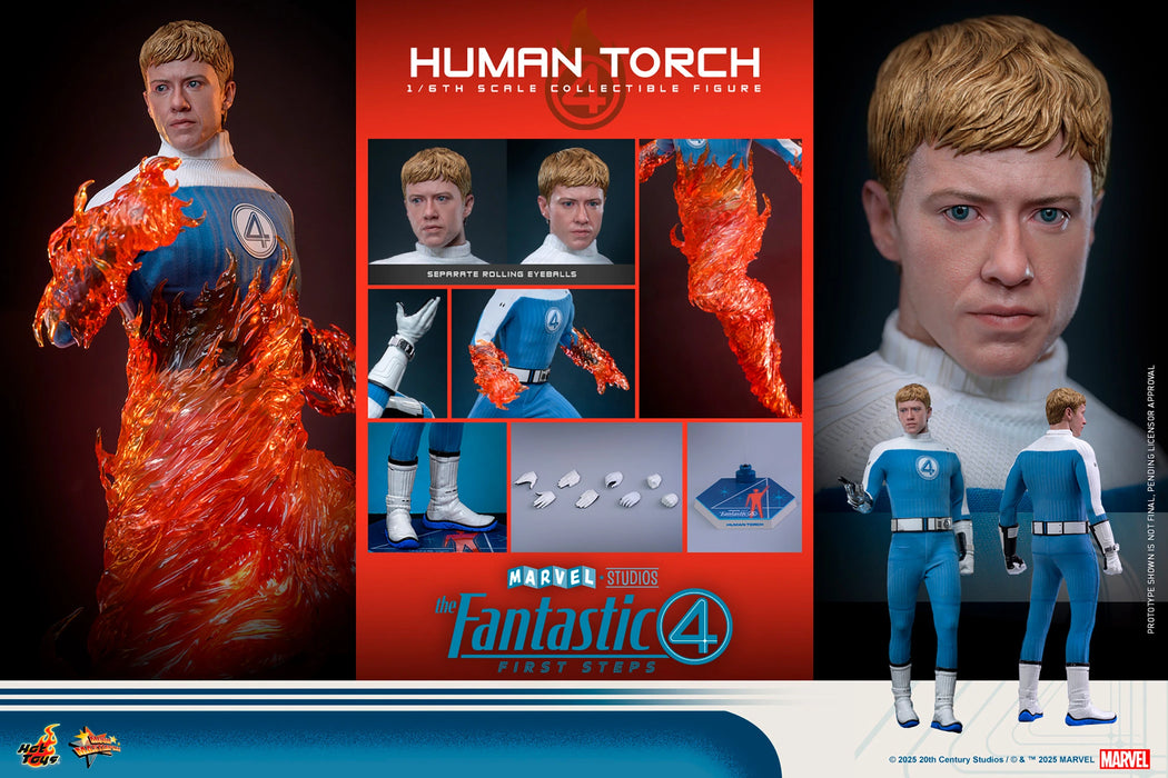 Hot Toys Movie Masterpiece Series: Marvel Los 4 Fantasticos - La Antorcha Humana Escala 1/6