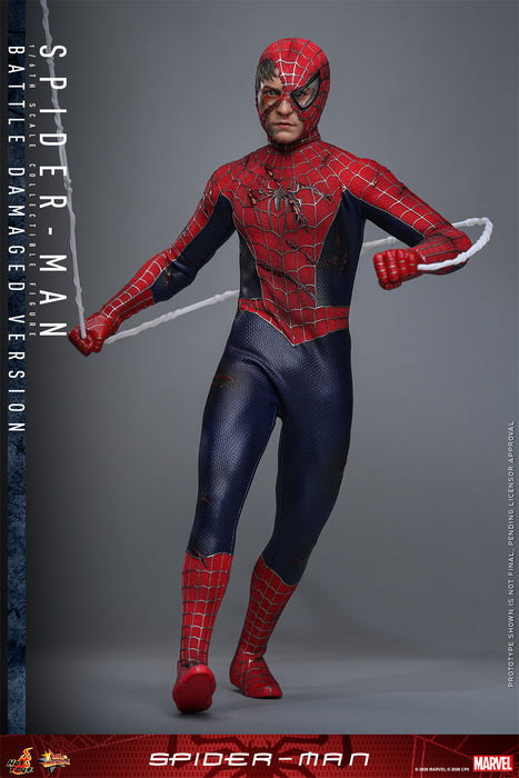Hot Toys Masterpiece Series: Marvel Spiderman - SpiderMan Battle Damaged Escala 1/6