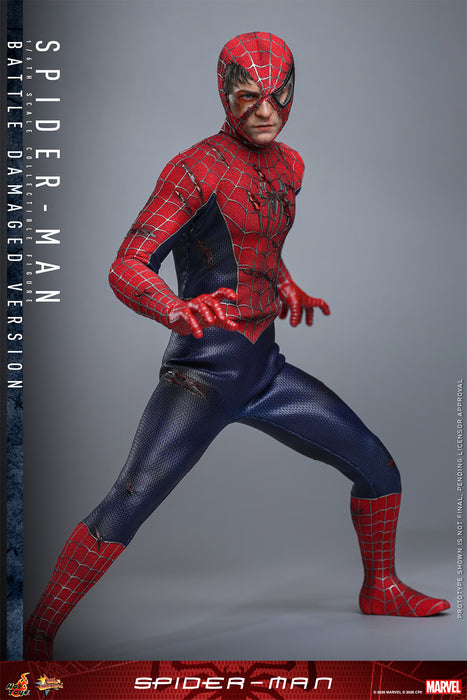 Hot Toys Masterpiece Series: Marvel Spiderman - SpiderMan Battle Damaged Escala 1/6