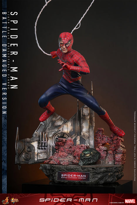 Hot Toys Masterpiece Series: Marvel Spiderman - SpiderMan Battle Damaged Escala 1/6