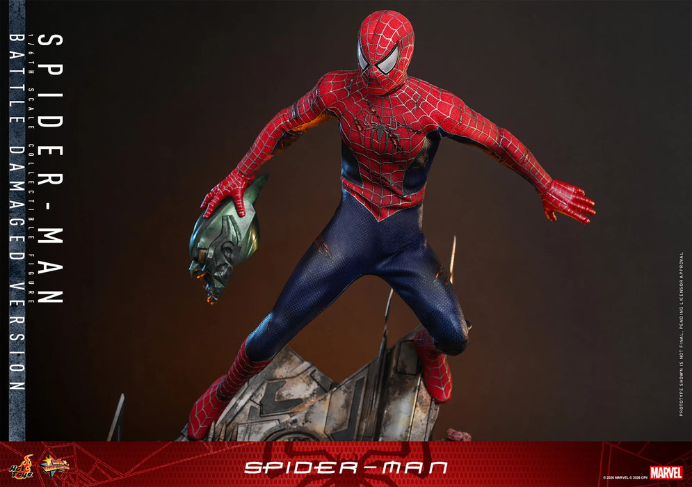 Hot Toys Masterpiece Series: Marvel Spiderman - SpiderMan Battle Damaged Escala 1/6
