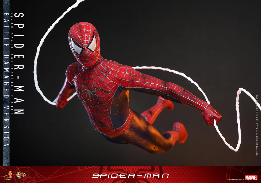 Hot Toys Masterpiece Series: Marvel Spiderman - SpiderMan Battle Damaged Escala 1/6