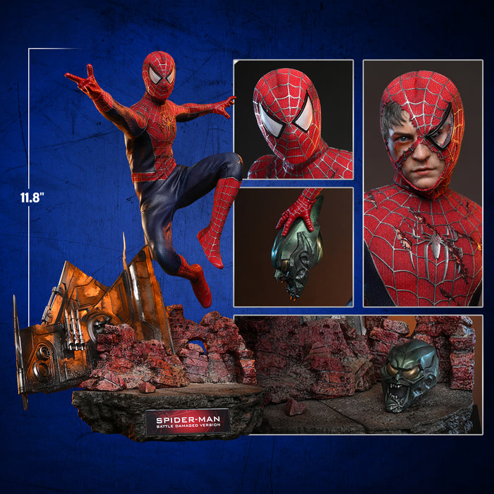 Hot Toys Masterpiece Series: Marvel Spiderman - SpiderMan Battle Damaged Escala 1/6