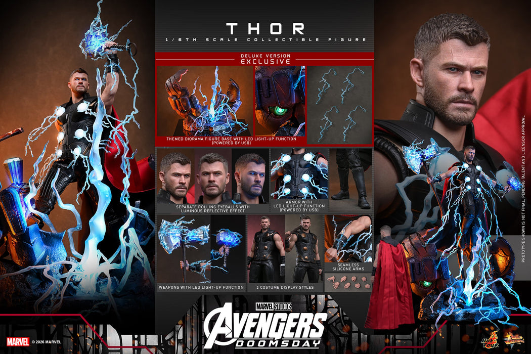 Hot Toys Movie Masterpiece Series: Avengers Doomsday - Thor Deluxe Escala 1/6