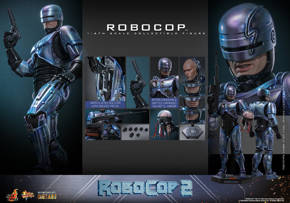 Hot Toys Movie Masterpiece Series Diecast: RoboCop - Robocop Escala 1/6