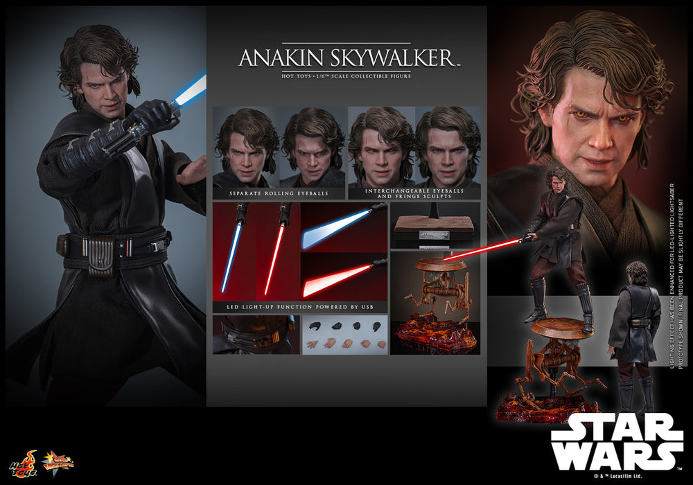 Hot Toys Movie Masterpiece Series: Star Wars La venganza de los Sith - Anakin Skywalker Escala 1/6