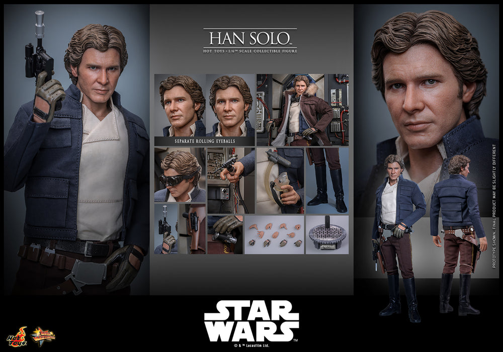 Hot Toys Movie Masterpiece Series: Star Wars The Empire Strikes Back -  Han Solo Escala 1/6