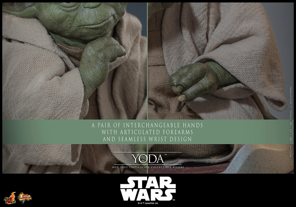Hot Toys Movie Masterpiece Series: Star Wars Revenge Of The Sith - Yoda Escala 1/6