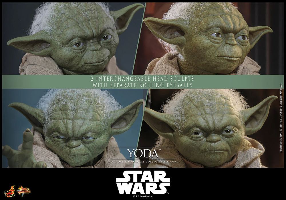 Hot Toys Movie Masterpiece Series: Star Wars Revenge Of The Sith - Yoda Escala 1/6