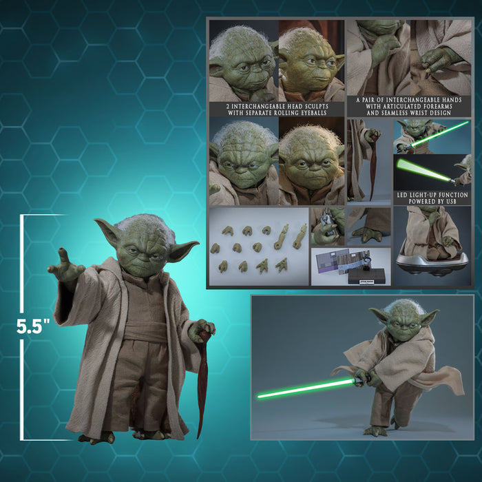 Hot Toys Movie Masterpiece Series: Star Wars Revenge Of The Sith - Yoda Escala 1/6