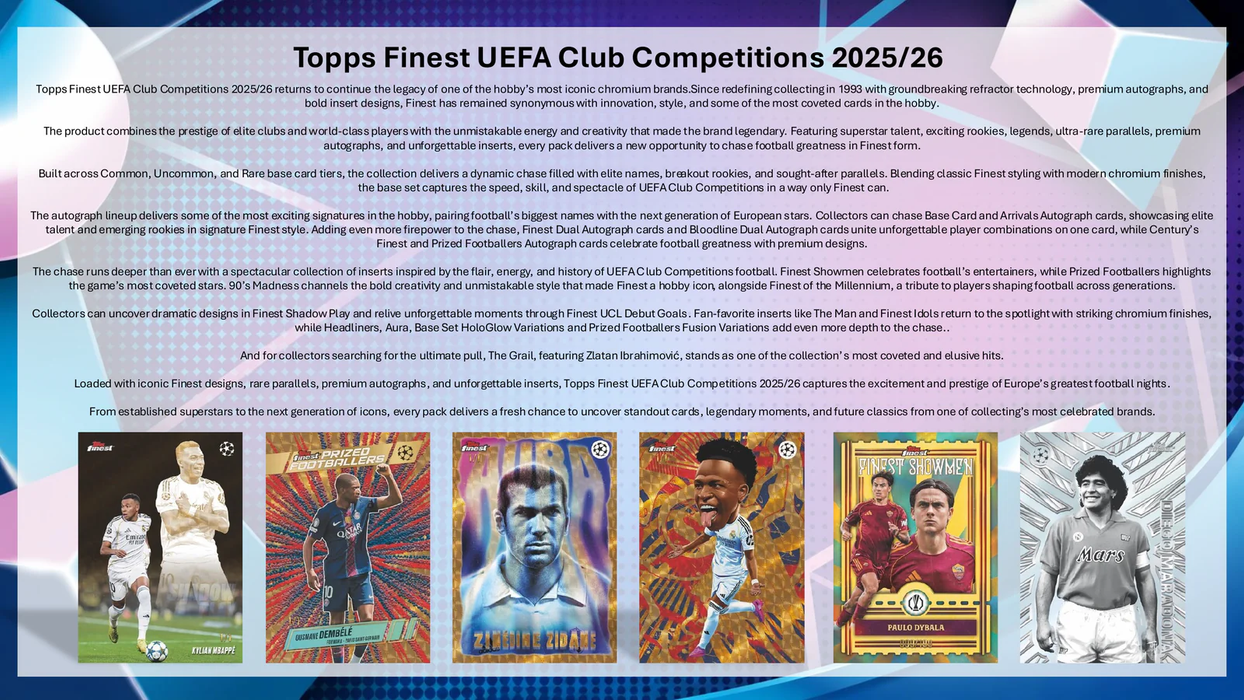 Topps: Soccer 2025-26 Finest UCC - Hobby Box