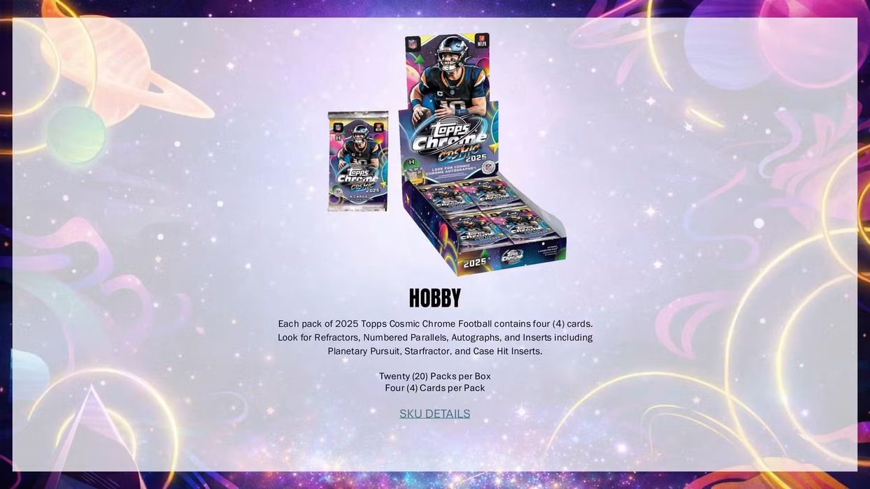 Topps: NFL 2025 Cosmic Chrome Football - Hobby Box