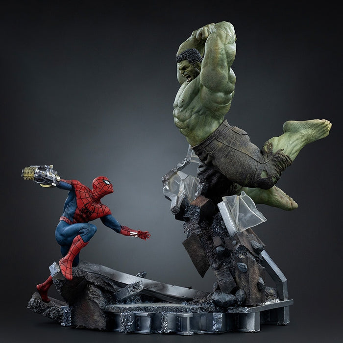 Iron Studios: Spiderman Brand New Day - Spiderman vs Hulk Escala de Arte 1/10