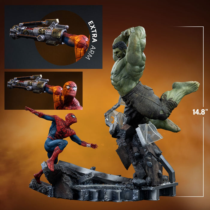 Iron Studios: Spiderman Brand New Day - Spiderman vs Hulk Escala de Arte 1/10