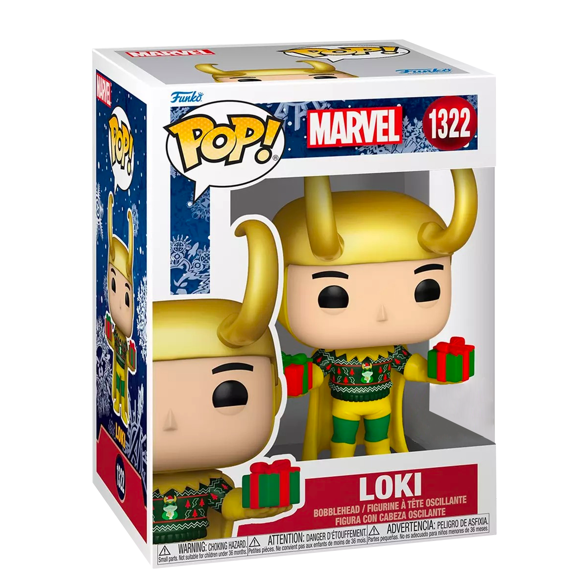 Funko Pop Marvel: Holiday - Loki Con Sueter Metalico Exclusivo