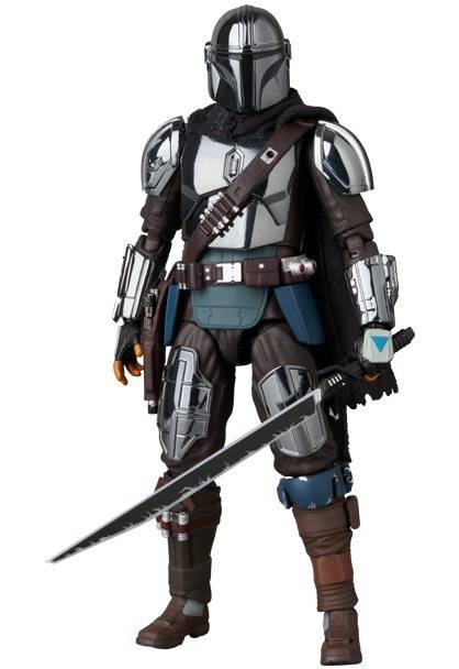 Medicom Toy Mafex: Star Wars The Mandalorian - Din Djarin Mandaloriano Chrome