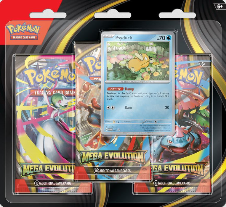 Pokemon TCG: Mega Evolution - 3 Pack Blister Psyduck