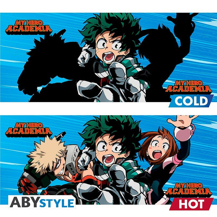 ABYstyle Taza De Ceramica Termocromatica: My Hero Academia - Deku, Ochaco y Bakugo 320 ml