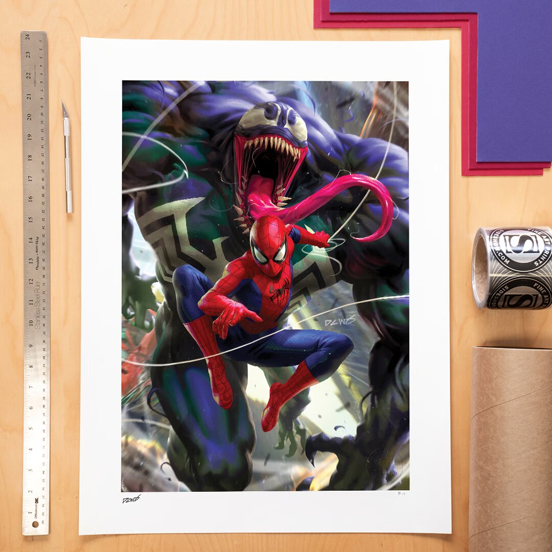 Sideshow Art Pint: Marvel Comics - Non Stop Spiderman Litografia