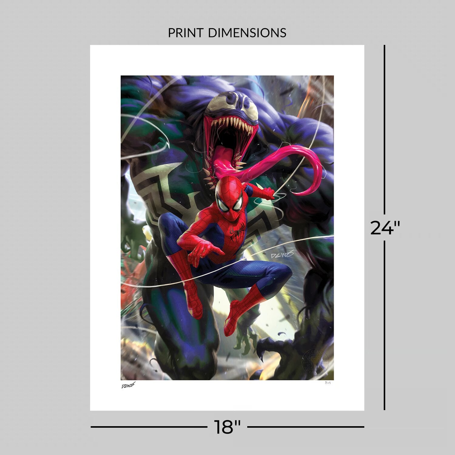 Sideshow Art Pint: Marvel Comics - Non Stop Spiderman Litografia