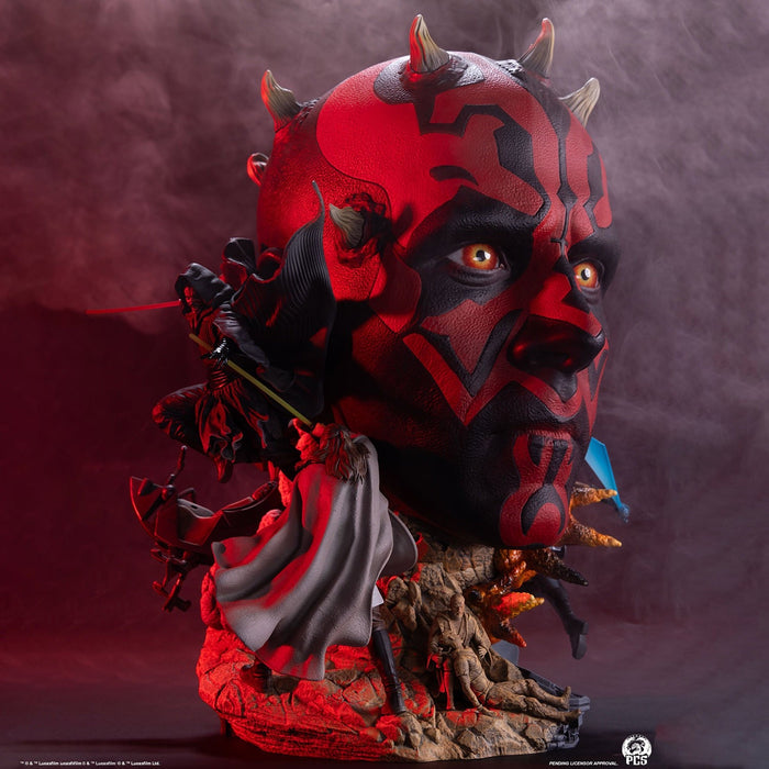 PCS Bust Fine Art Series: Start Wars La Amenaza Fantasma - Darth Maul 14 Pulgadas