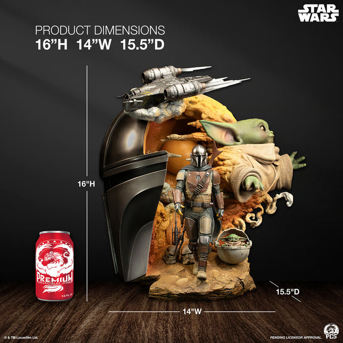 PCS Bust Fine Art Series: Start Wars The Mandalorian - Mandaloriano 16 pulgadas