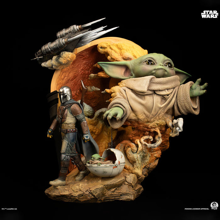 PCS Bust Fine Art Series: Start Wars The Mandalorian - Mandaloriano 16 pulgadas