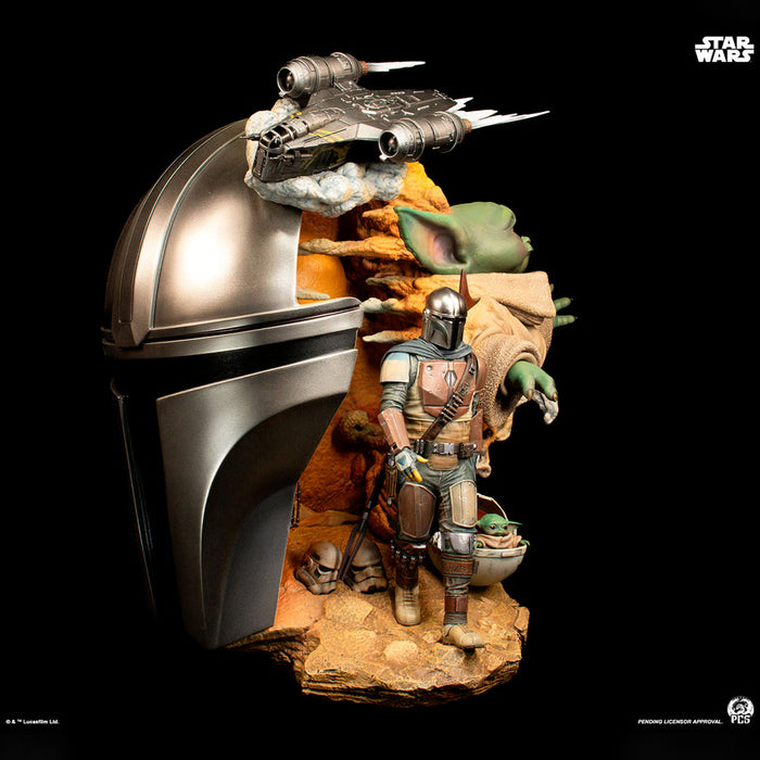 PCS Bust Fine Art Series: Start Wars The Mandalorian - Mandaloriano 16 pulgadas