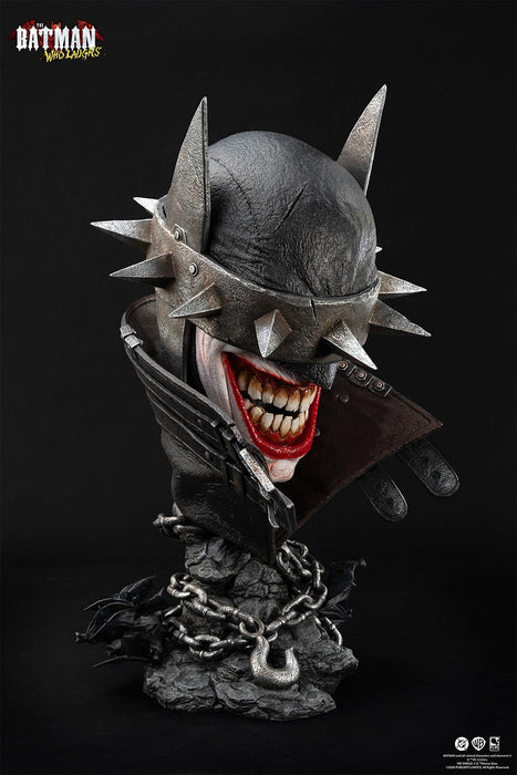 Pure Arts Life Size Bust: DC Dark Nights Metal - El Batman que Rie Art Mask Escala 1/1