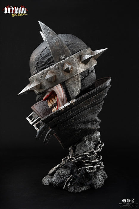 Pure Arts Life Size Bust: DC Dark Nights Metal - El Batman que Rie Art Mask Escala 1/1