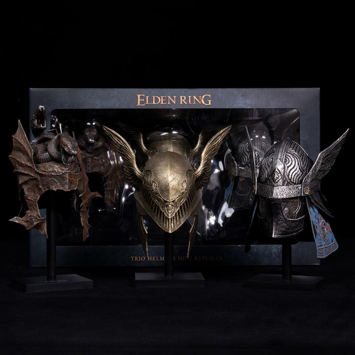 Pure Arts Scaled Replica: Elden Ring -  Malenia, Messmer y Wylder Cascos 3 Pack