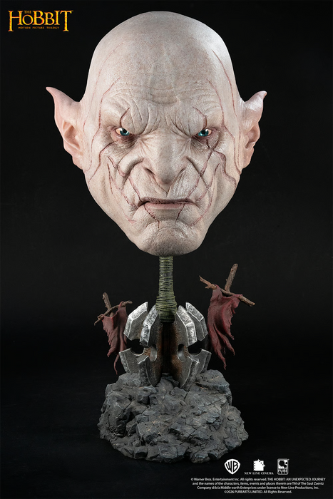 Pure Arts Life Size Bust: El Hobbit - Mascara Artistica de Azog 21 Pulgadas