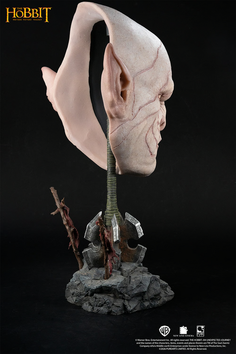 Pure Arts Life Size Bust: El Hobbit - Mascara Artistica de Azog 21 Pulgadas