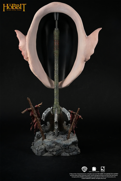 Pure Arts Life Size Bust: El Hobbit - Mascara Artistica de Azog 21 Pulgadas