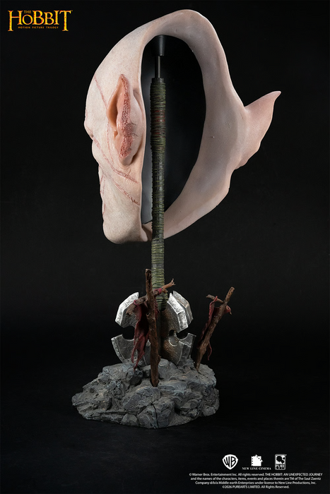 Pure Arts Life Size Bust: El Hobbit - Mascara Artistica de Azog 21 Pulgadas