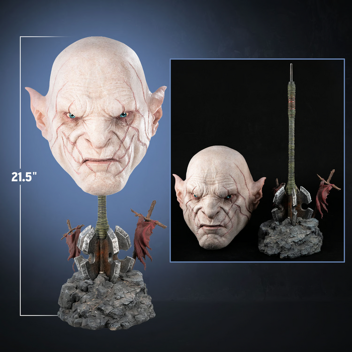Pure Arts Life Size Bust: El Hobbit - Mascara Artistica de Azog 21 Pulgadas