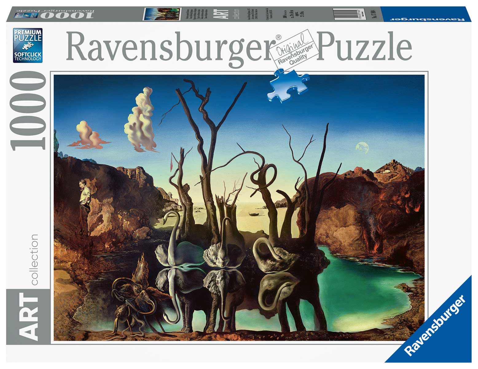 Ravensburger Rompecabezas Adultos: Salvador Dali - Cisnes reflejando elefantes 1000 piezas