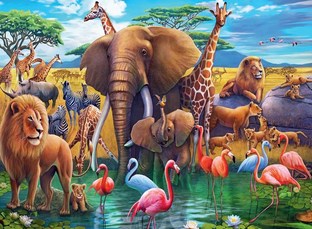 Ravensburger Rompecabezas: Animales de Safari XXL 200 piezas