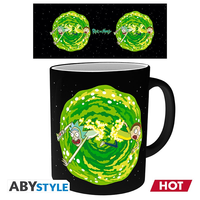 ABYstyle Taza De Ceramica Termocromatica: Rick And Morty - Portal Dimensional 320 ml