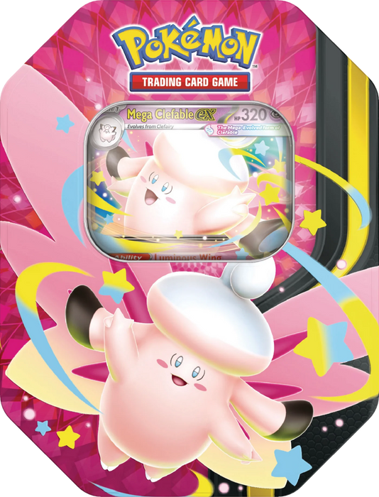 Pokemon TCG: Lata Megaluz Lunar - Mega Gengar ex o Mega Clefable ex En Español
