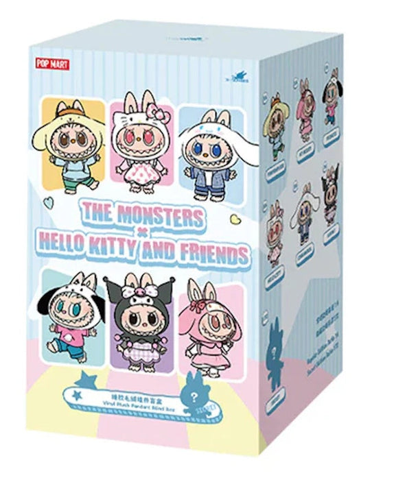 POP MART: Labubu The Monsters x Hello Kitty and Friends Series - Vinyl Plush Pendant Blind Box