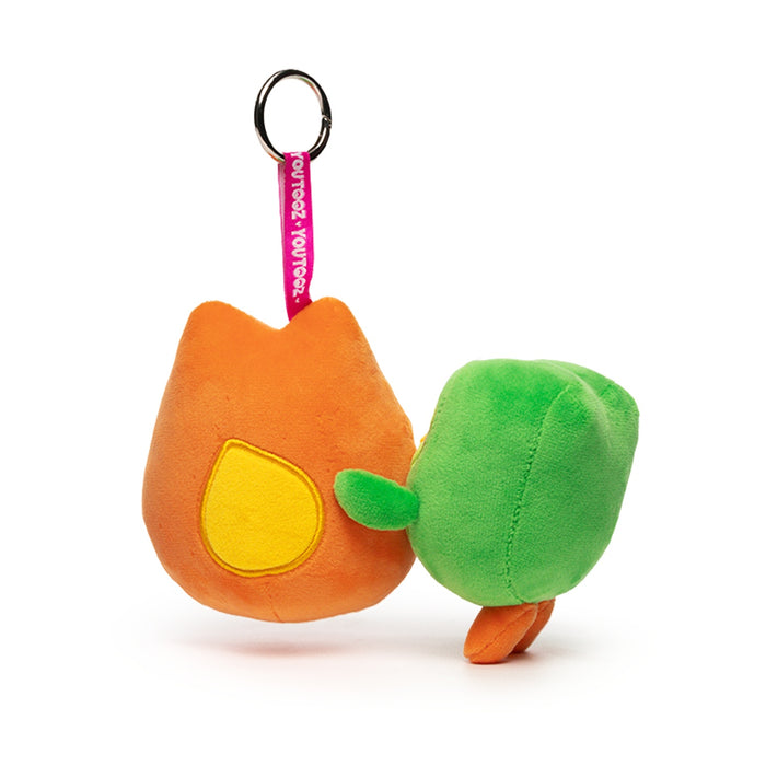 Youtooz Plush Keychain: Duolingo - Duo con Flama Llavero 5 Pulgadas