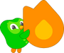 Youtooz Plush Keychain: Duolingo - Duo con Flama Llavero 5 Pulgadas
